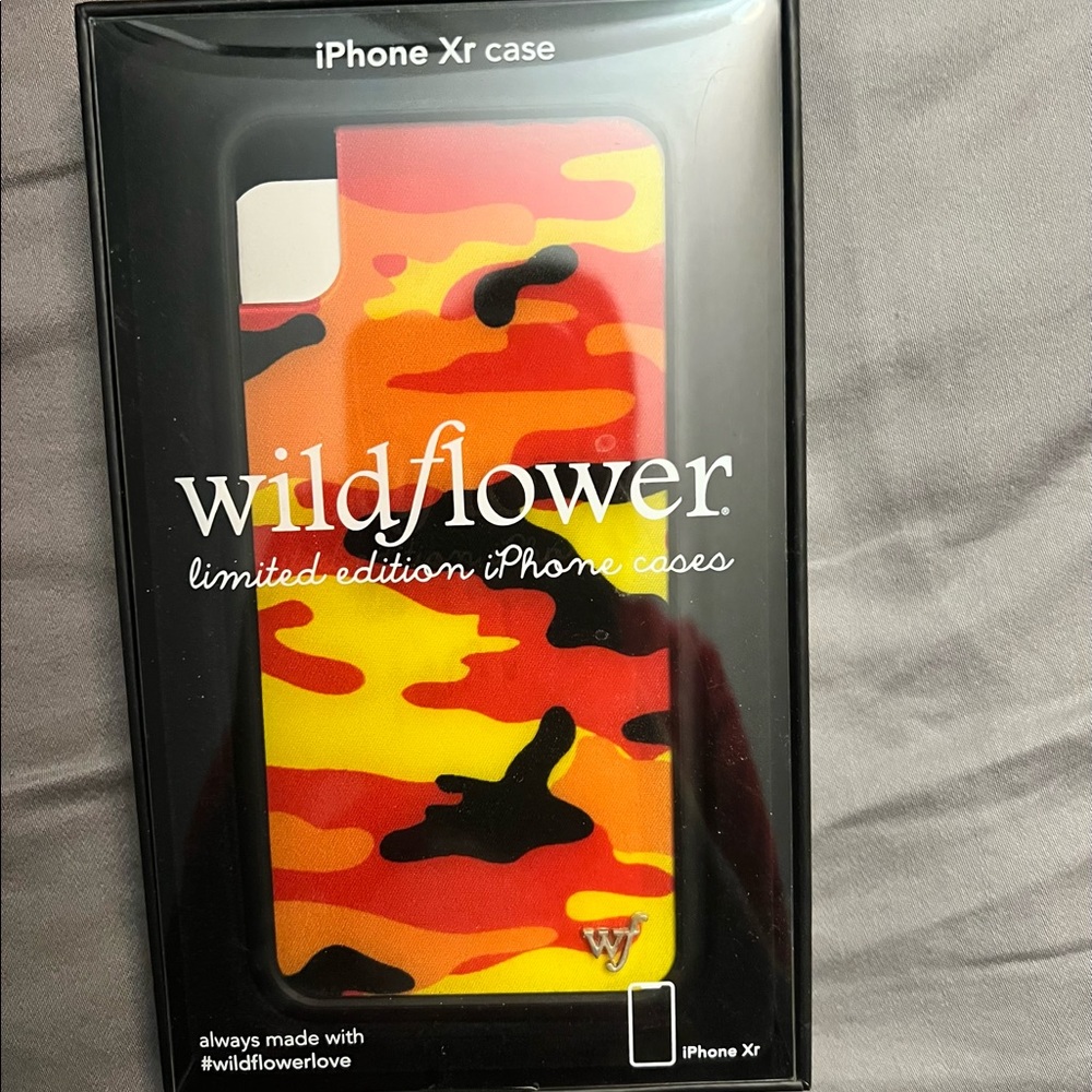 Wildflower iPhone XR Orange Camo case